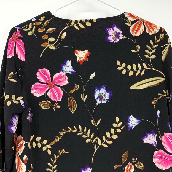 Express Dress Floral Tie Sleeve Shift - Picture 7 of 8